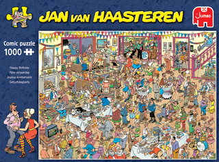 Jan van Haasteren 1000 brikker puslespil Happy Birthday