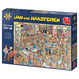 Jan van Haasteren 1000 brikker puslespil Happy Birthday