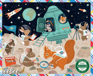 Moon Visit 36 ​​XL pieces children's puzzle mini +3 years from eeBoo