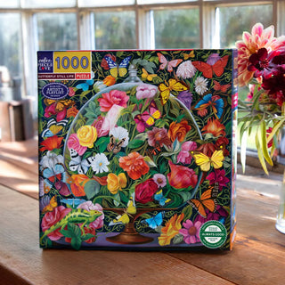 Schmetterlings-Stillleben-Puzzle mit 1000 Teilen von eeBoo 