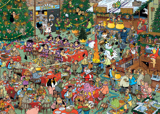 Christmas Dinner Jan van Haasteren 1000 brikker julepuslespil