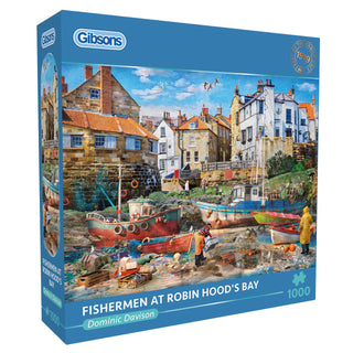 Fishermen at Robin Hood's Bay puslespil 1000 brikker fra Gibson