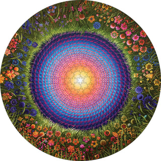 Flower Mandala 500 piece round puzzle from Pomegranate