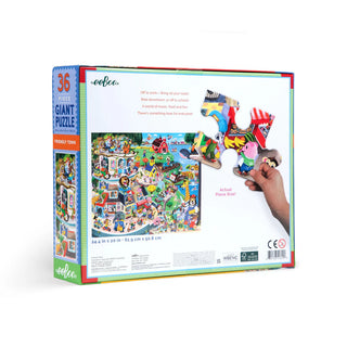 Friendly Town 36 XL Jumboteile Kinderpuzzle von eeBoo +4 Jahre