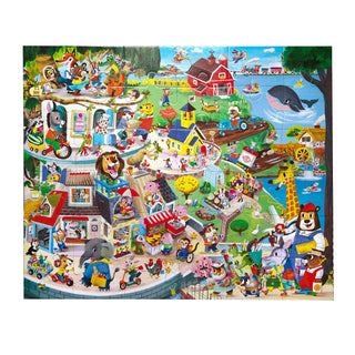 Friendly Town 36 XL Jumboteile Kinderpuzzle von eeBoo +4 Jahre