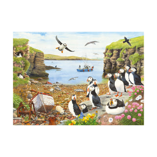 Puffin Parade 500 XL brikker puslespil fra House of Puzzles