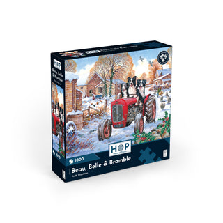 Beau, Belle and Bramble 1000 brikker puslespil fra House of Puzzles