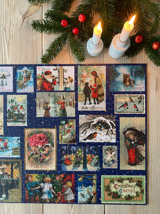 Ye Old Christmas Greetings 1000 brikker julepuslespil fra Penny Puzzle