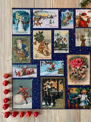 Ye Old Christmas Greetings 1000 brikker julepuslespil fra Penny Puzzle