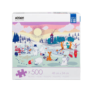A Day in the Moomin Valley 500 brikker Moomin puslespil fra Martinex
