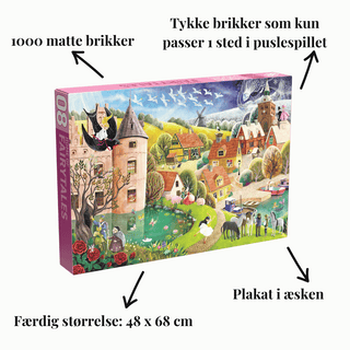 Home of Fairytales 1000 brikker puslespil fra Penny Puzzle / H. C. Andersen puslespil