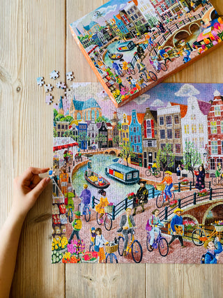 Home of Canals 1000 Teile Puzzle von Penny Puzzle | Amsterdam Puzzle