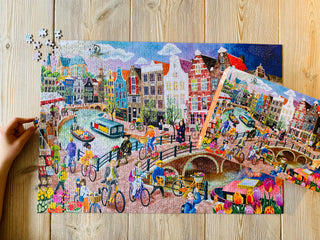Home of Canals 1000 Teile Puzzle von Penny Puzzle | Amsterdam Puzzle