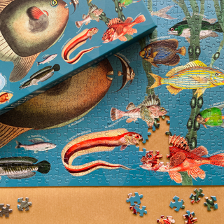 Exotic Fish 1000 brikker vintage puslespil fra Penny Puzzle