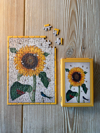 Sunflower Buzzing minipuslespil med 99 brikker fra Penny Puzzle