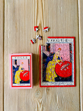 4 x Modeblad minipuslespil med 99 brikker fra Penny Puzzle