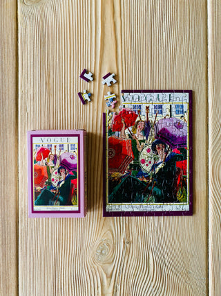 4 x Modeblad minipuslespil med 99 brikker fra Penny Puzzle