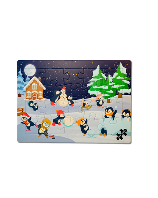 Fun in the Snow - 20 brikker børnepuslespil +3 år fra Penny Puzzle