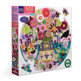 Fruits & Flowers Still Life eeBoo 500 brikker rundt puslespil