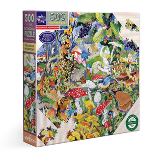 Poisonous Mushrooms 500 piece 8-sided puzzle from eeBoo 