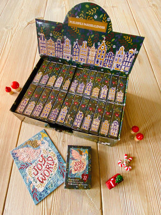 Puzzle-Kalender mit 24 Mini-Weihnachtspuzzles von Penny Puzzle