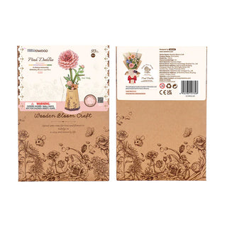 Pink Dahlia 93 brikker 3D-puslespil