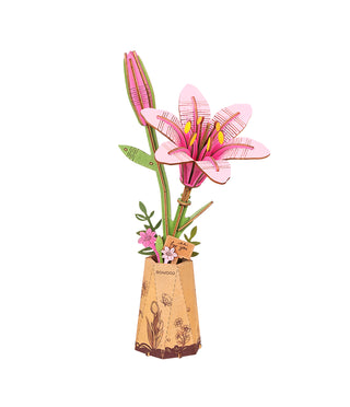 Pink Lily 124 brikker 3D-puslespil