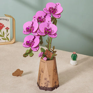 Purple Moth Orchid 132 brikker 3D-puslespil