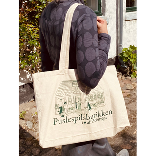 Schultertasche aus robustem Canvas mit bordeauxrotem Muster