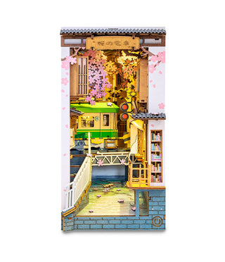 Sakura Densya Book Nook 340-teiliges 3D-Puzzle