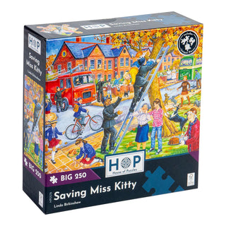 Saving Miss Kitty 250 XL brikker puslespil fra House of Puzzles
