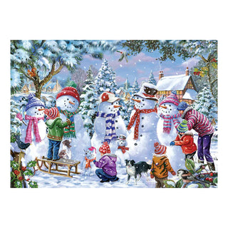 Seven Silly Snowmen 1000 brikker puslespil fra House of Puzzles