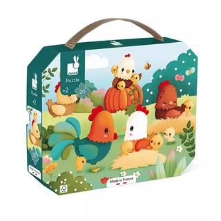 Welcome to the Barnyard puzzle with 20 XL pieces children's puzzle +3 years from Janod 