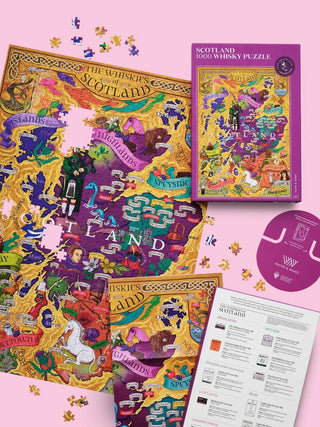 Whisky fra Skotland puslespil 1000 brikker Water & Wines