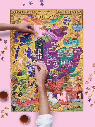 Whisky fra Skotland puslespil 1000 brikker Water & Wines