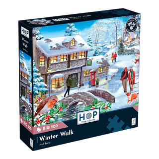 Winter Walk 500 XL brikker puslespil fra House of Puzzles