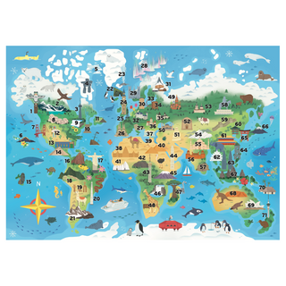 World Map 150 XL brikker børnepuslespil +5 år fra Penny Puzzle