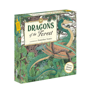 Dragons of the Forest 1000 brikker puslespil med guldfolie