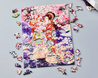 Hanafubuki puslespil i træ med 250 brikker fra Wentworth Puzzles