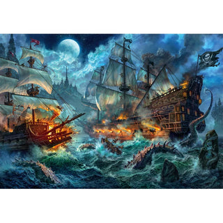 Clementoni 1000 brikker puslespil -  Pirate Battle Ships