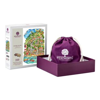 Seaside Village puslespil i træ med 250 brikker fra Wentworth Puzzles