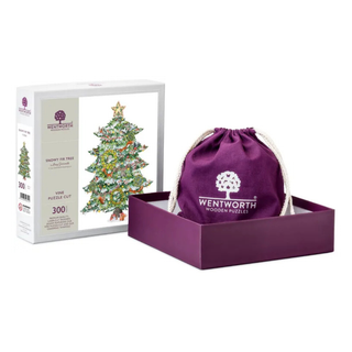 Wentworth Puzzles – 300-teiliges Weihnachtspuzzle aus Holz mit verschneitem Tannenbaum