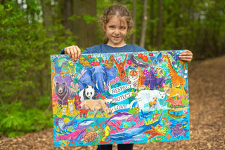 100 brikker børnepuslespil - Planet Earth +5 år fra eeBoo